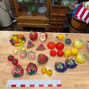 15 sets of Vintage Fruit Salt and Pepper Shakers